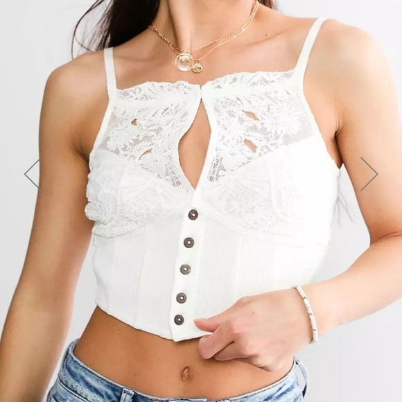 NWT Free People Have my heart cropped tank - Picture 2 of 3